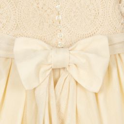 Abuela Tata-Бежевое хлопковое платье для девочек | Childrensalon Outlet