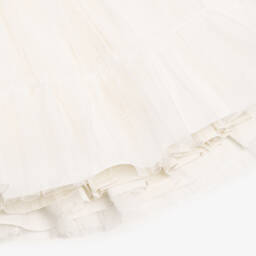 Abuela Tata-فستان تول عاجي أنيق للبنات | Childrensalon Outlet