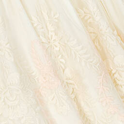 Abuela Tata-Кремовый комплект с платьем с вышитыми цветами для девочек | Childrensalon Outlet