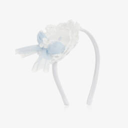 Abuela Tata-Girls Ivory Floral Tulle Headband | Childrensalon Outlet