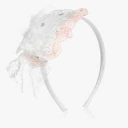 Abuela Tata-Girls Ivory Lace Hairband | Childrensalon Outlet