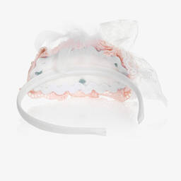 Abuela Tata-Girls Ivory Lace Hairband | Childrensalon Outlet