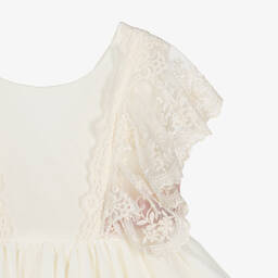 Abuela Tata-Girls Ivory Lace & Tulle Dress | Childrensalon Outlet