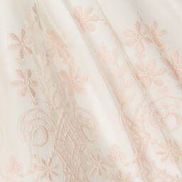 Abuela Tata-Кремово-розовый комплект с платьем из тюля | Childrensalon Outlet