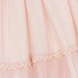 Abuela Tata-Кремово-розовое платье из тюля | Childrensalon Outlet