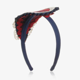 Abuela Tata-Girls Rosette Tartan Hairband | Childrensalon Outlet