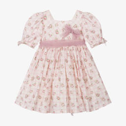 Abuela Tata-Платье из розового хлопка для девочек | Childrensalon Outlet