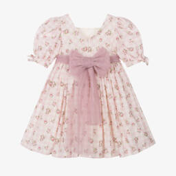 Abuela Tata-Платье из розового хлопка для девочек | Childrensalon Outlet
