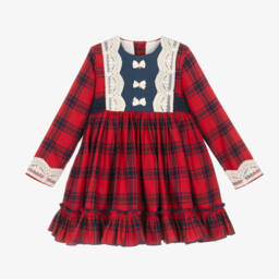 Abuela Tata-Girls Tartan Cotton Dress | Childrensalon Outlet