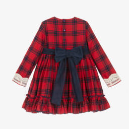 Abuela Tata-Girls Tartan Cotton Dress | Childrensalon Outlet