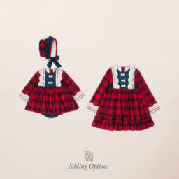 Abuela Tata-Girls Tartan Cotton Dress | Childrensalon Outlet