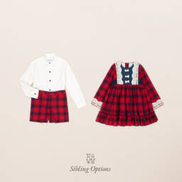 Abuela Tata-Girls Tartan Cotton Dress | Childrensalon Outlet