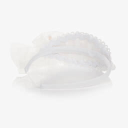 Abuela Tata-Girls White Feather Hairband | Childrensalon Outlet
