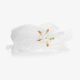Abuela Tata-Girls White Feather Hairband | Childrensalon Outlet