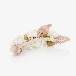 Abuela Tata-Ivory & Pink Hair Corsage | Childrensalon Outlet