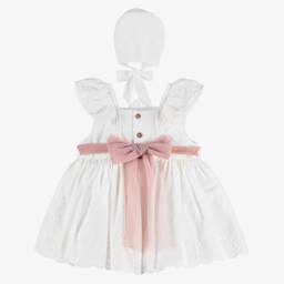 Abuela Tata-Набор Белый с Бантом для Маленькой Принцессы | Childrensalon Outlet