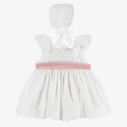 Abuela Tata-Набор Белый с Бантом для Маленькой Принцессы | Childrensalon Outlet