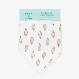 aden + anais-White Leaf Bandana Bib | Childrensalon Outlet