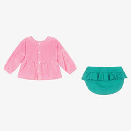 Agatha Ruiz de la Prada-Baby Girls Pink & Green Shorts Set | Childrensalon Outlet
