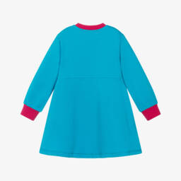 Agatha Ruiz de la Prada-Girls Blue Cotton Sequinned Star Dress | Childrensalon Outlet