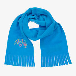 Agatha Ruiz de la Prada-Girls Blue Fleece Scarf | Childrensalon Outlet