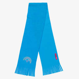 Agatha Ruiz de la Prada-Girls Blue Fleece Scarf | Childrensalon Outlet