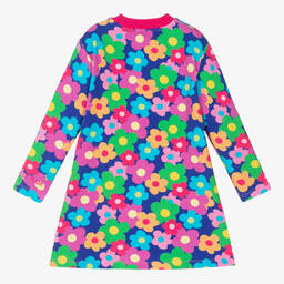 Agatha Ruiz de la Prada-Girls Blue Floral Cotton Dress | Childrensalon Outlet