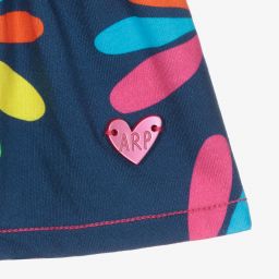 Agatha Ruiz de la Prada-Синий хлопковый топ с цветами для девочек | Childrensalon Outlet