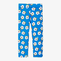 Agatha Ruiz de la Prada-Girls Blue Floral Cotton Trousers | Childrensalon Outlet