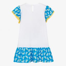 Agatha Ruiz de la Prada-Girls Blue & White Floral Dress | Childrensalon Outlet
