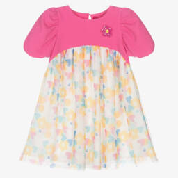 Agatha Ruiz de la Prada-Girls Blush Tulle & Crêpe Dress | Childrensalon Outlet