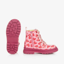Agatha Ruiz de la Prada-Girls' Charming Pink Heart Booties | Childrensalon Outlet