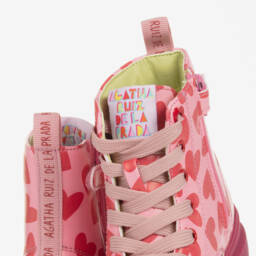 Agatha Ruiz de la Prada-Girls' Charming Pink Heart Booties | Childrensalon Outlet