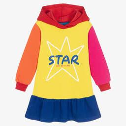 Agatha Ruiz de la Prada-Girls Colourblock Hooded Dress | Childrensalon Outlet