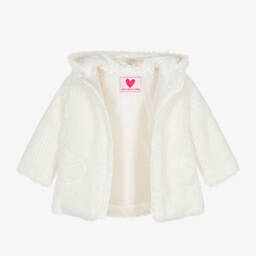 Agatha Ruiz de la Prada-Girls Cream Faux Fur Coat | Childrensalon Outlet