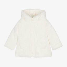 Agatha Ruiz de la Prada-Girls Cream Faux Fur Coat | Childrensalon Outlet