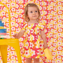 Agatha Ruiz de la Prada-Girls Floral Delight Cotton Frock | Childrensalon Outlet