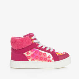 Agatha Ruiz de la Prada-Girls Floral Pink High-Top Sneakers | Childrensalon Outlet