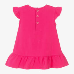 Agatha Ruiz de la Prada-فستان بناتي بلون فوشيا مع تصميم حقيبة | Childrensalon Outlet