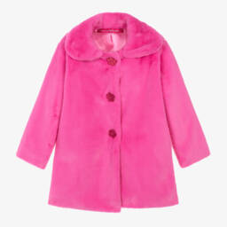 Agatha Ruiz de la Prada-Girls Fuchsia Faux Fur Jacket | Childrensalon Outlet