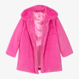 Agatha Ruiz de la Prada-Girls Fuchsia Faux Fur Jacket | Childrensalon Outlet