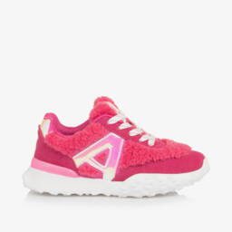 Agatha Ruiz de la Prada-Girls Fuchsia Fleece Shoes | Childrensalon Outlet