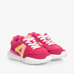 Agatha Ruiz de la Prada-Girls Fuchsia Fleece Shoes | Childrensalon Outlet