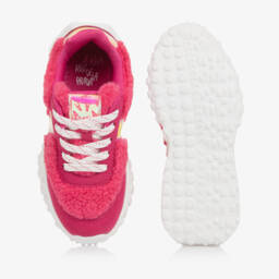 Agatha Ruiz de la Prada-Girls Fuchsia Fleece Shoes | Childrensalon Outlet