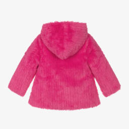Agatha Ruiz de la Prada-Girls Fuchsia Hooded Faux Fur Jacket | Childrensalon Outlet
