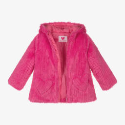 Agatha Ruiz de la Prada-Girls Fuchsia Hooded Faux Fur Jacket | Childrensalon Outlet