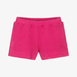 Agatha Ruiz de la Prada-Girls Fuchsia Knit Cotton Breeze Shorts | Childrensalon Outlet