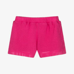 Agatha Ruiz de la Prada-Girls Fuchsia Knit Cotton Breeze Shorts | Childrensalon Outlet