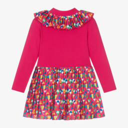 Agatha Ruiz de la Prada-Girls Fuchsia Pleated Heart Dress | Childrensalon Outlet