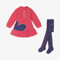 Agatha Ruiz de la Prada-Girls Fuchsia Quilted Dress Ensemble | Childrensalon Outlet